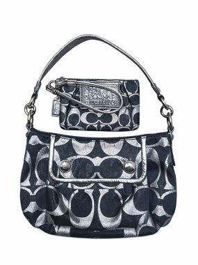 ⭐️Price Firm⭐️ Coach Poppy Signature Lurex “Groovy” Shoulder/Swing Bag 14438